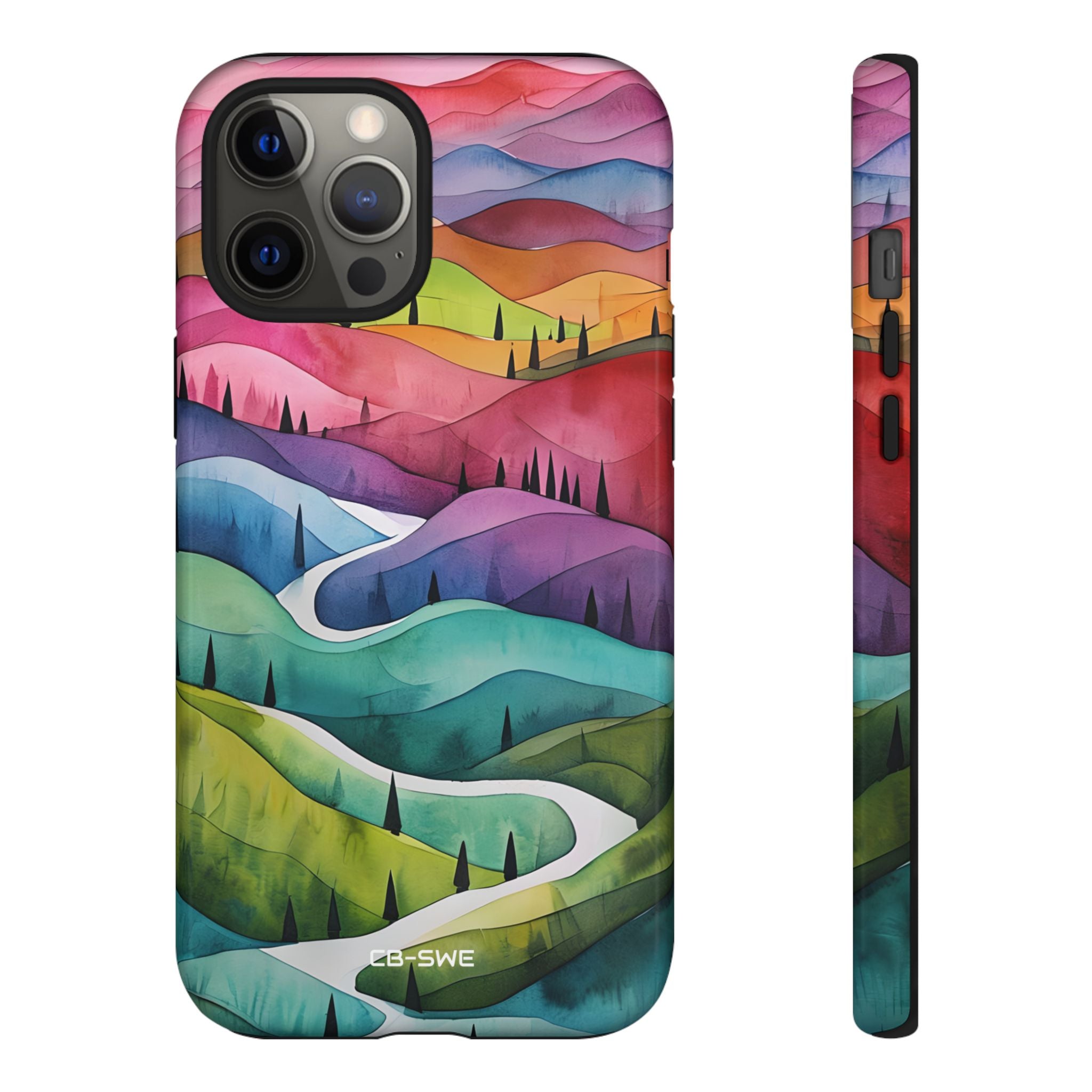 Whimsical Colorful Valleys - iPhone Case