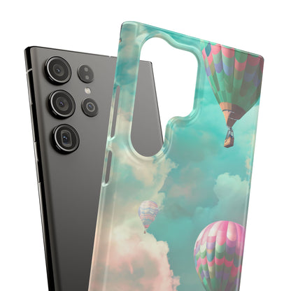 Pastel Balloon Adventure - Slim Samsung S23 Phone Case