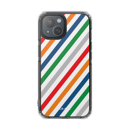 Vibrant Geometric Stripes iPhone Case - Impact