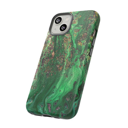 Green Sparkle Ink Art - Protective Phone Case