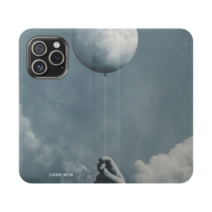 Kuu-ilmapallo Sininen - iPhone 15 Pro -lompakkokotelo