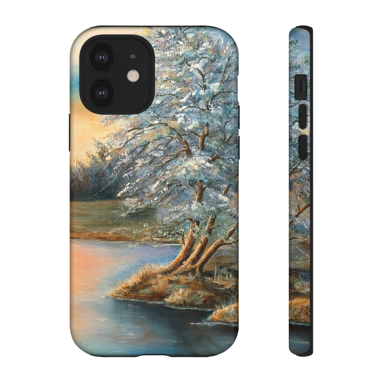 Oil Panting - Sunset on the lake - Protective Phone Case