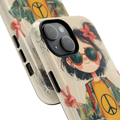 Peace Pigtails iPhone 15 Case - Tough+