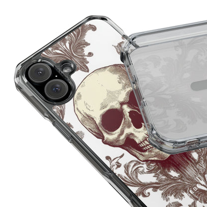 Gothic Skulls and Ornate Foliage iPhone 16 - Clear Impact Phone Case