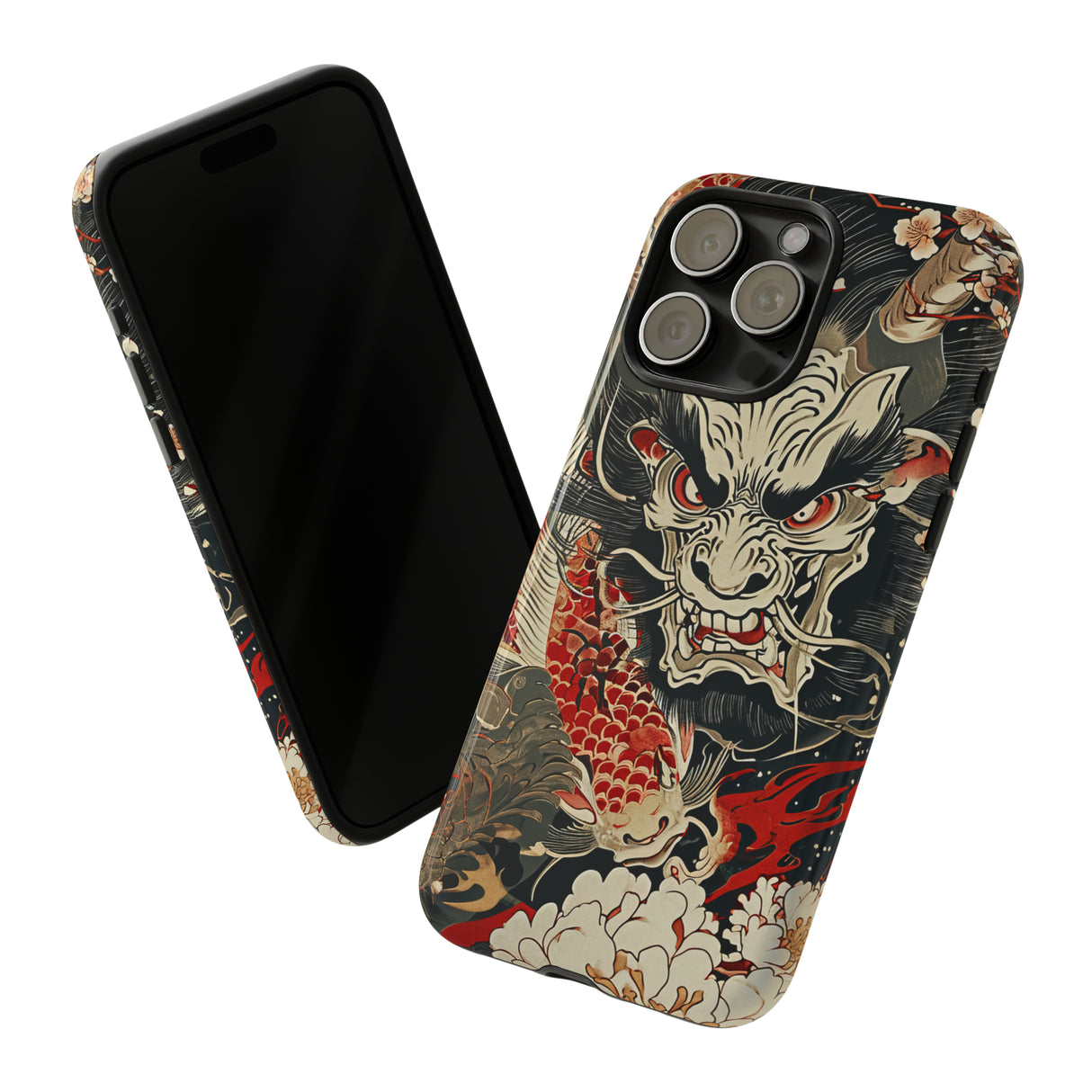 Oni & Sacred Symbols Fusion - Protective Phone Case