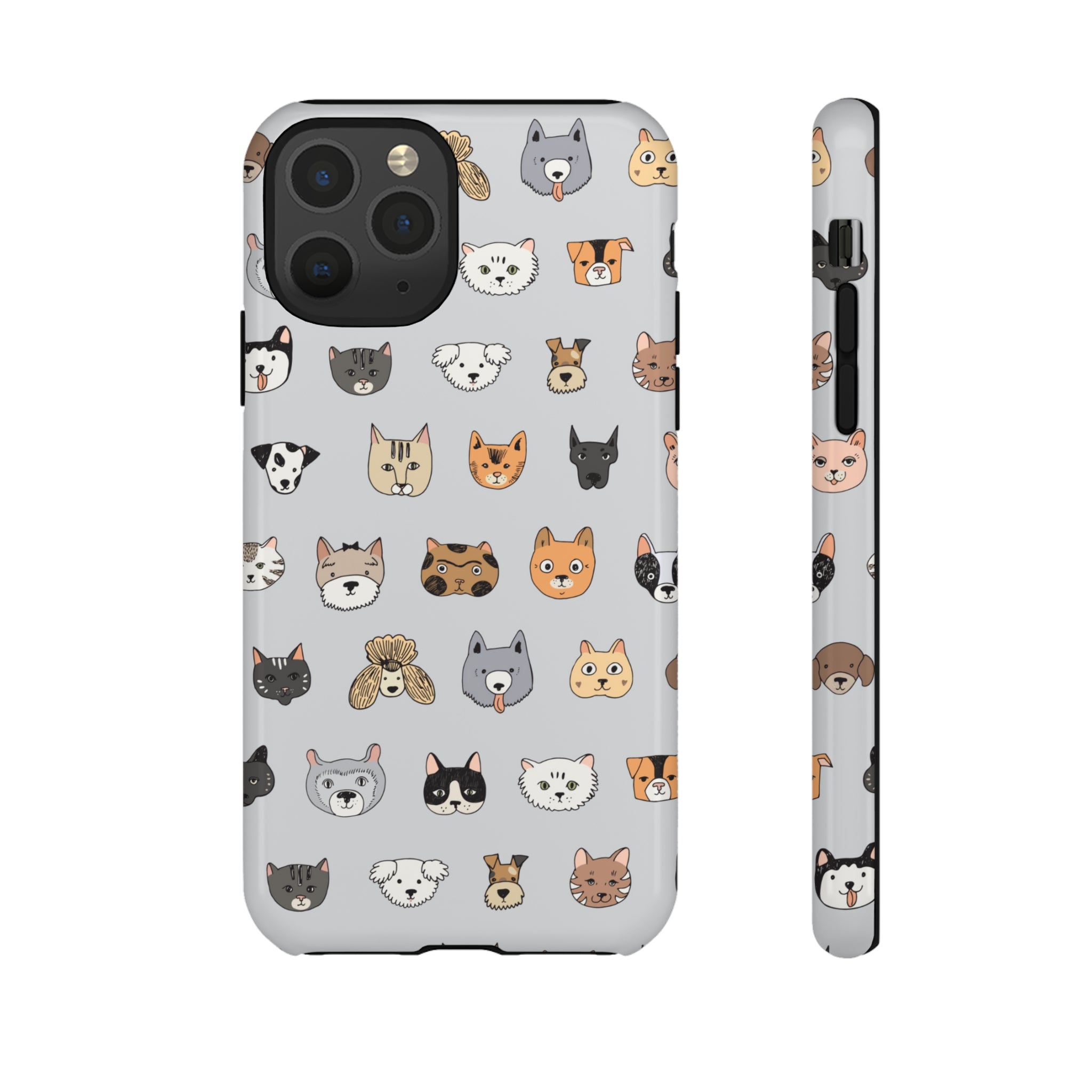 Cats n Dogs Pattern iPhone Case (Protective) iPhone 11 Pro Glossy Phone Case