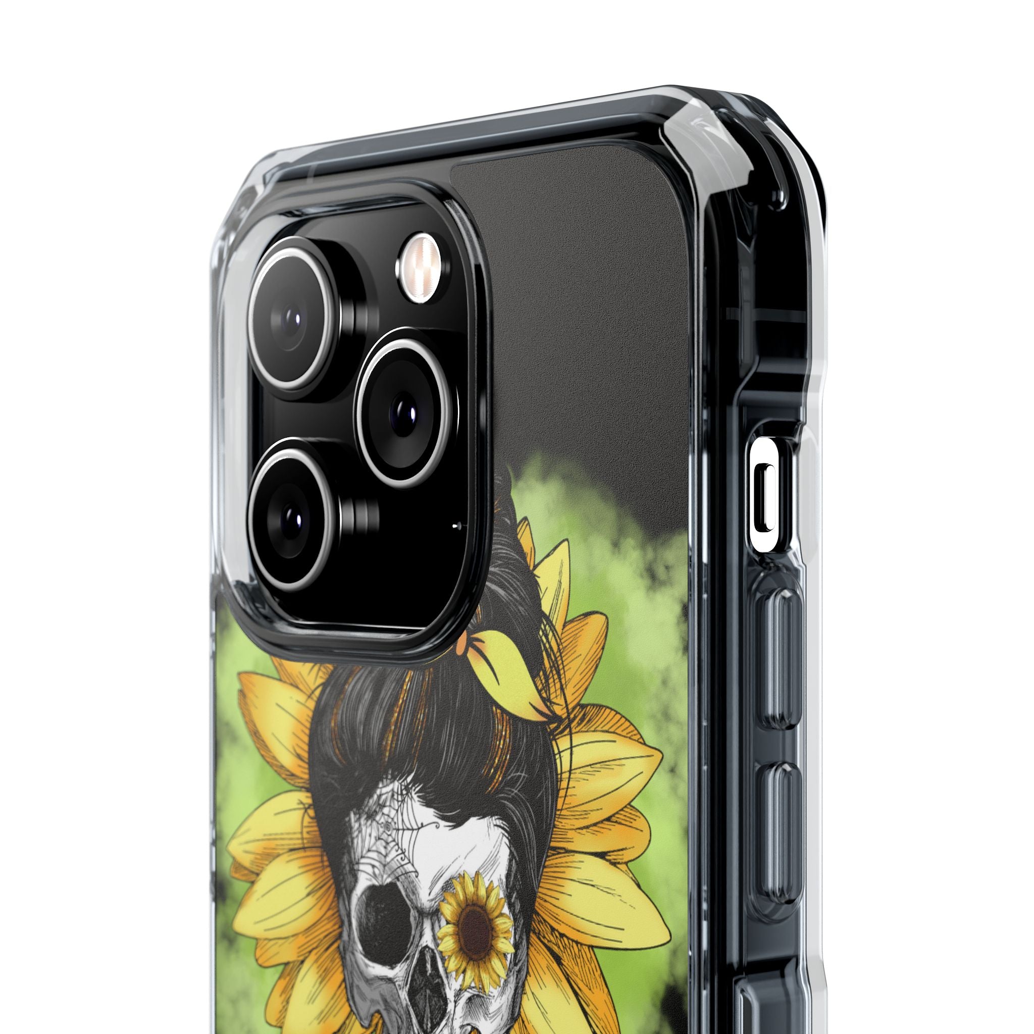 Sunflower Skull iPhone 14 Pro Case - Impact