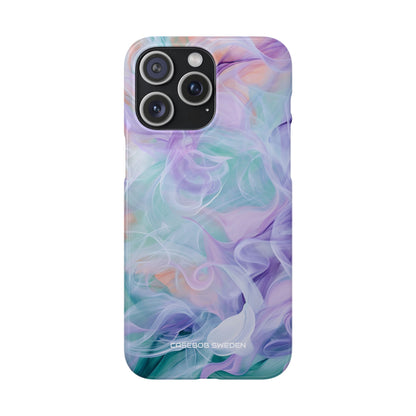 Purple Peach Whirl - Slim iPhone 15 Phone Case