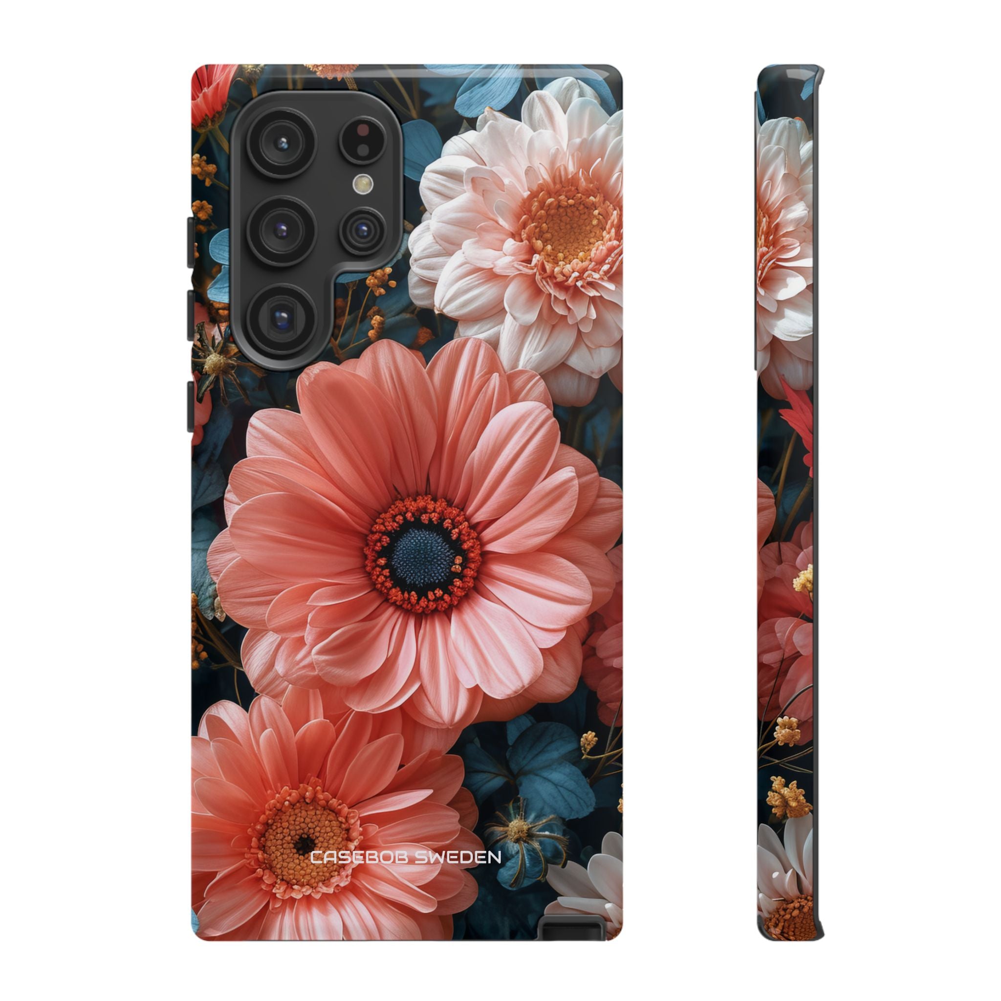 Coral Teal Blooms - Tough Samsung S22 Phone Case