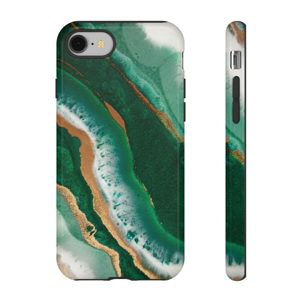 Green & Gold Epoxy - Protective Phone Case