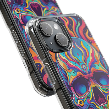 Neon Skull Flame iPhone 15 Case - Impact