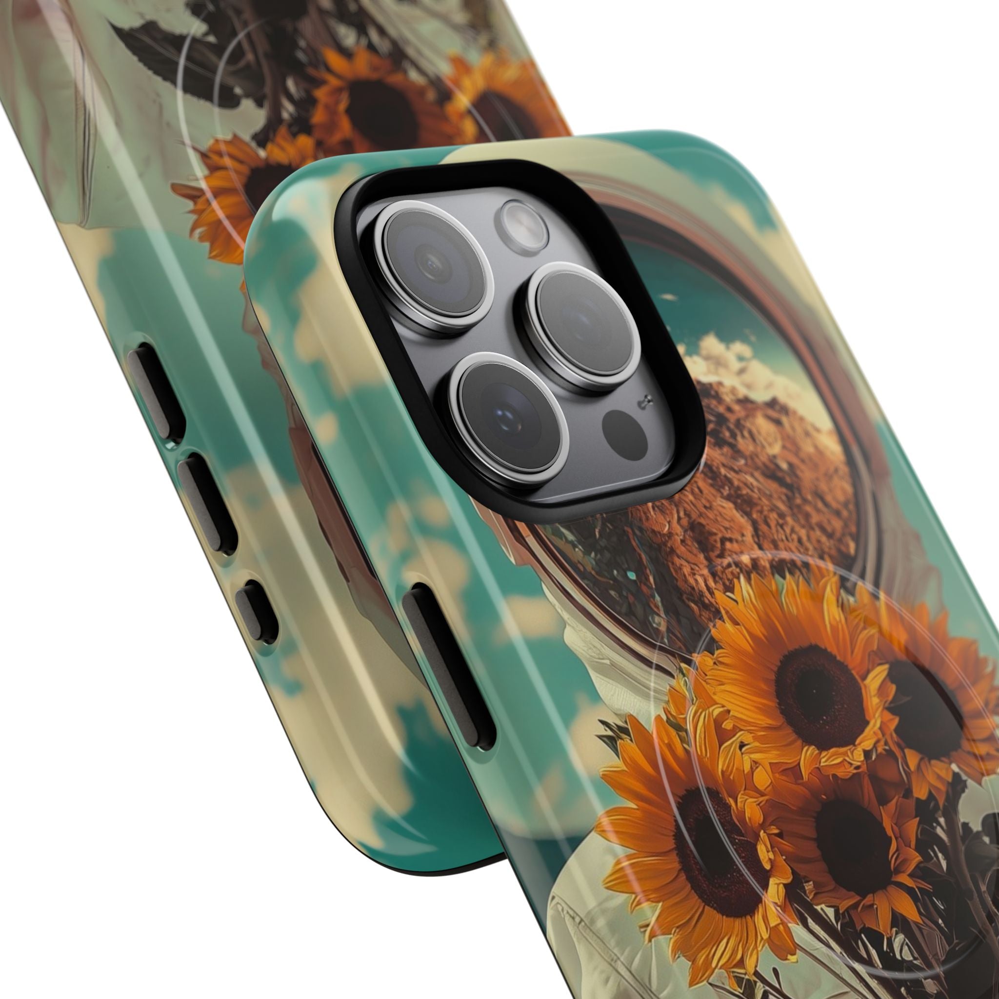 Sunflower Astronaut iPhone 15 Pro Max Case - Tough+