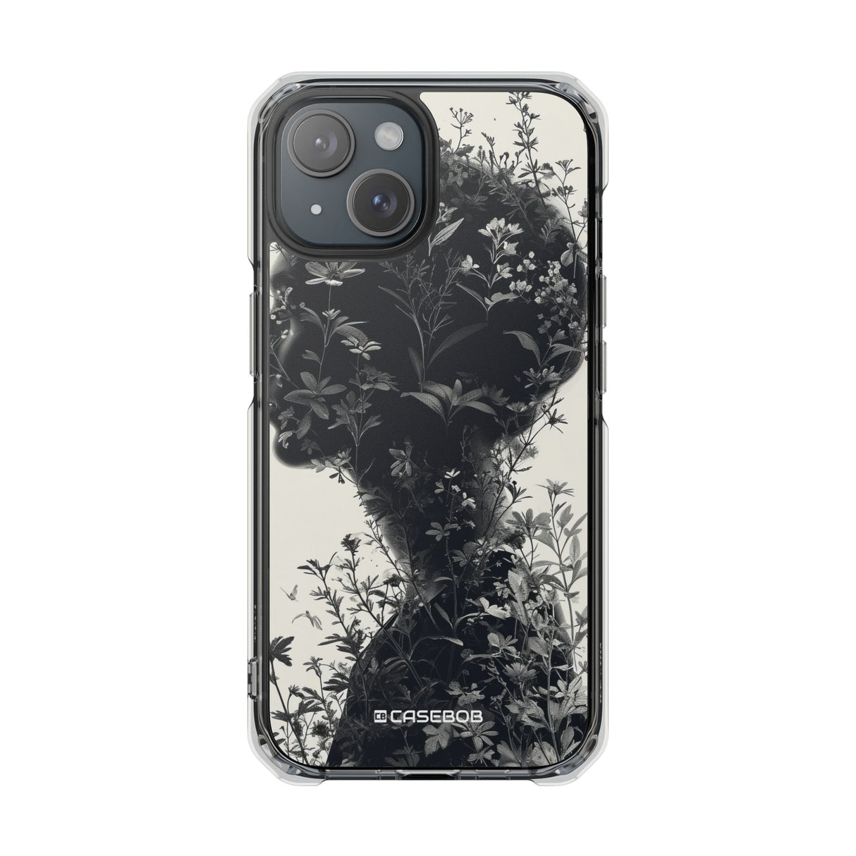 Botanical Silhouette Essence - Phone Case for iPhone (Clear Impact - Magnetic)