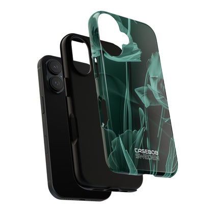 Teal Bloom Radiance iPhone 16 - Tough