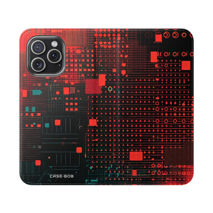 Crimson Circuit - iPhone 15 Pro Max Case - Wallet