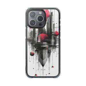 Cyber Gridscape - Phone Case for iPhone (Clear Impact - Magnetic)