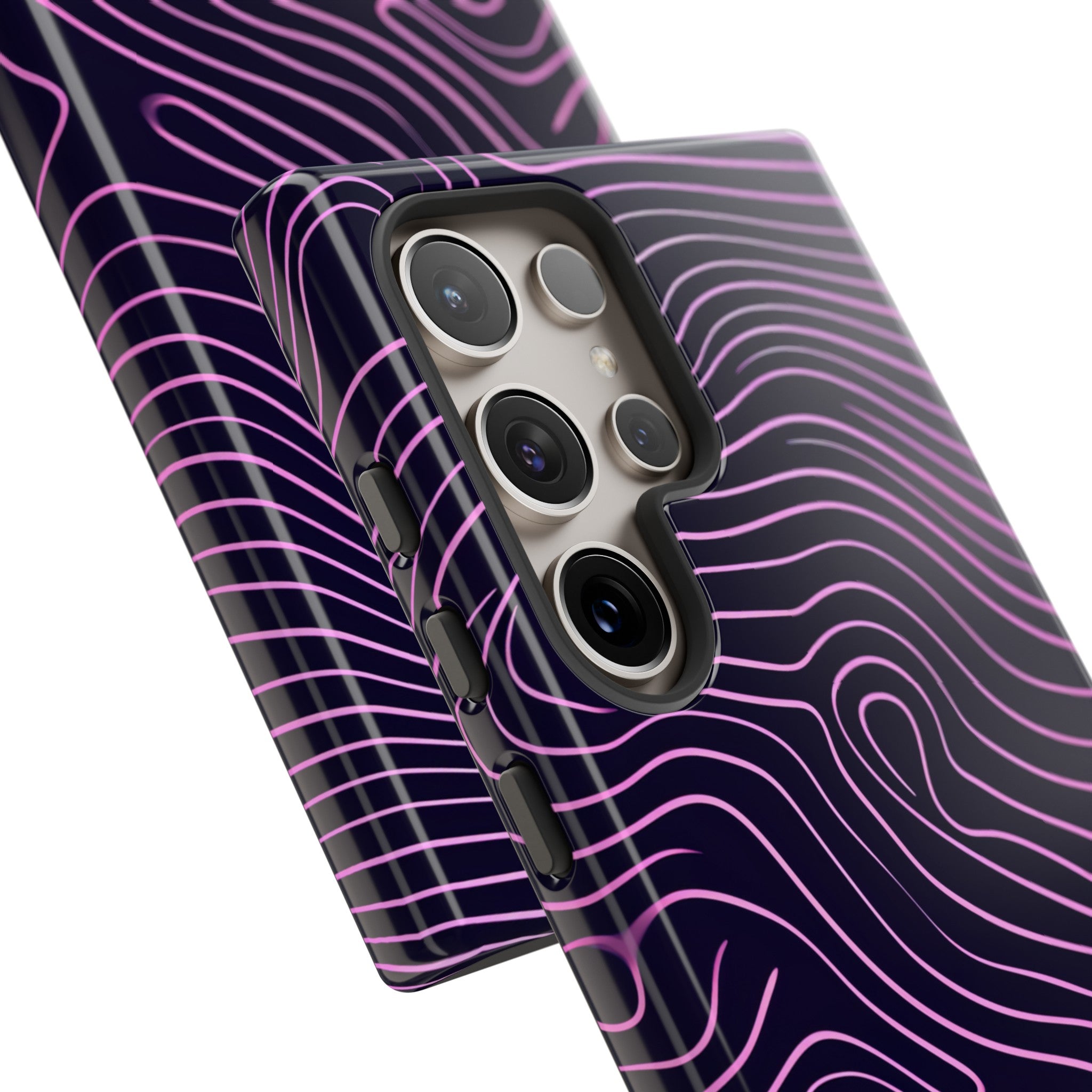 Purple Line Minimalism - Protective Phone Case