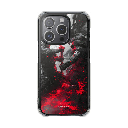 Crimson Blade Clash iPhone Case - Impact