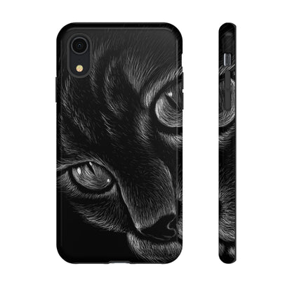 Pencil Drawing Cat - Protective Phone Case