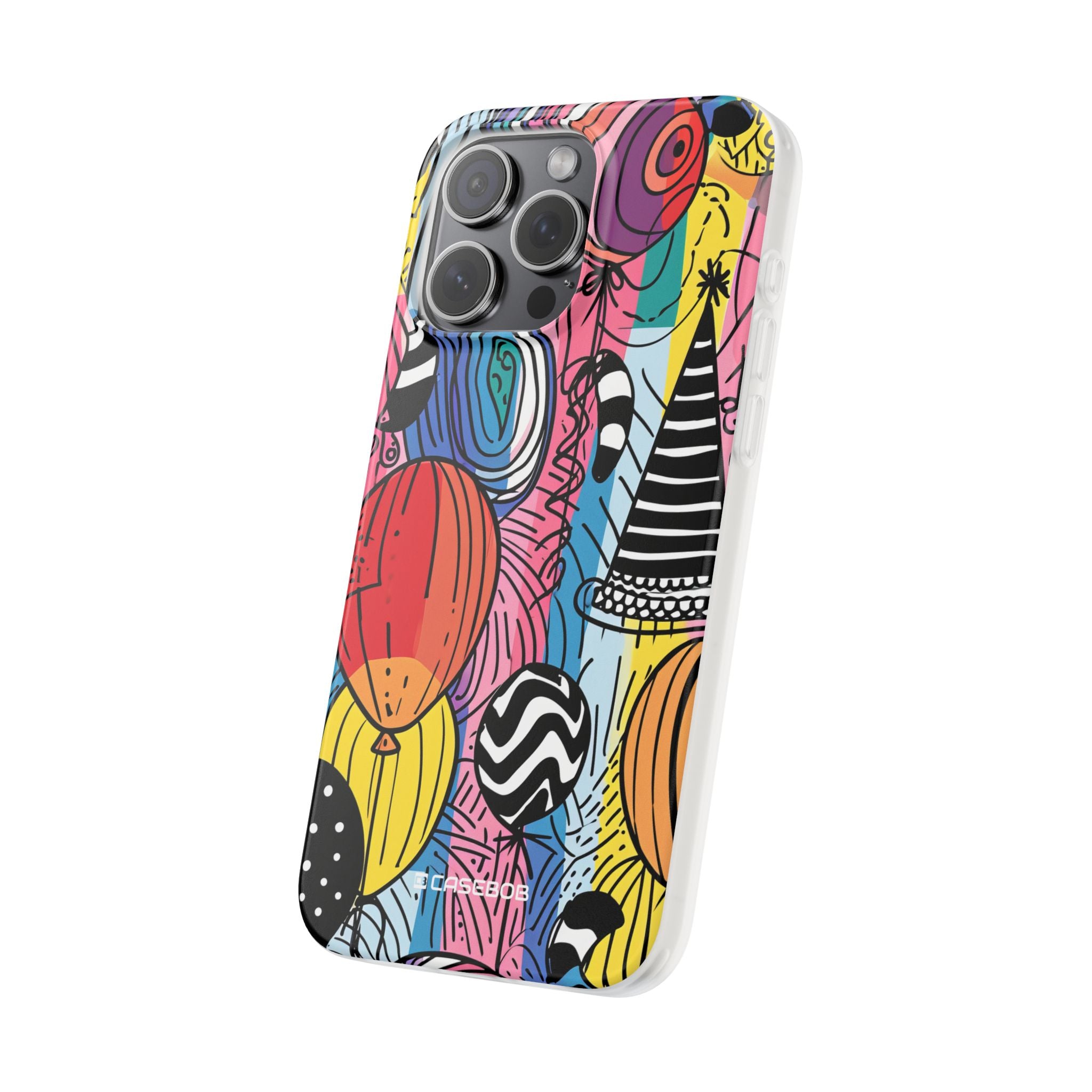 Vibrant Party Whimsy | Flexible Phone Case for iPhone