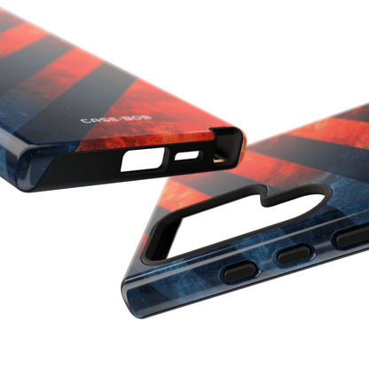 Diagonal Stripes Blaze Samsung S24 Ultra Case - Tough