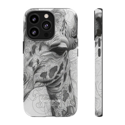 Swirling Giraffe Art iPhone 13 - Tough