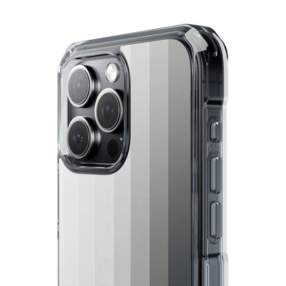 Silver Gradient Stripes iPhone 15 - Impact Clear+