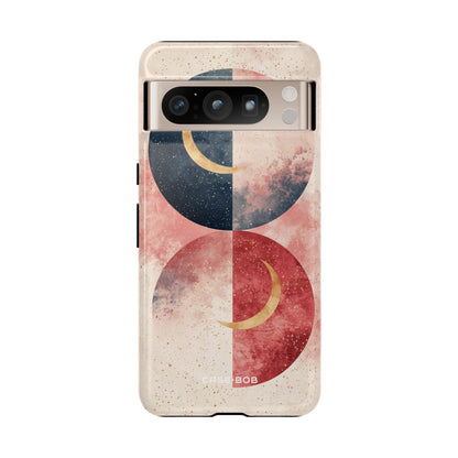 Golden Crescent Circles Google Pixel 8 Pro Case - Tough
