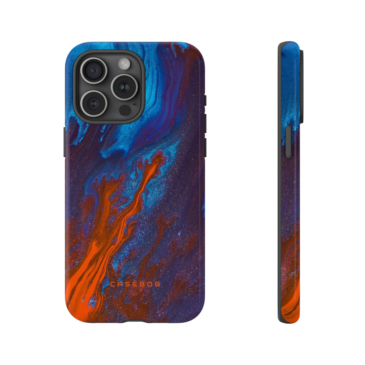 Orange Flame Ink Art - Protective Phone Case