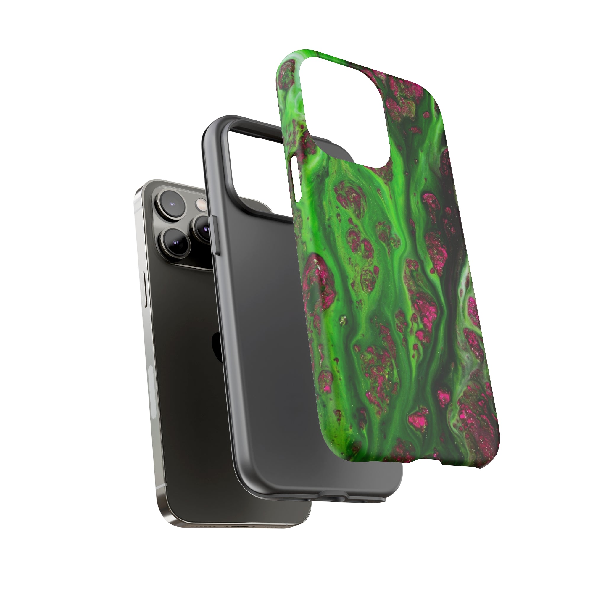 Toxic Green Ink Art iPhone Case (Protective) Phone Case