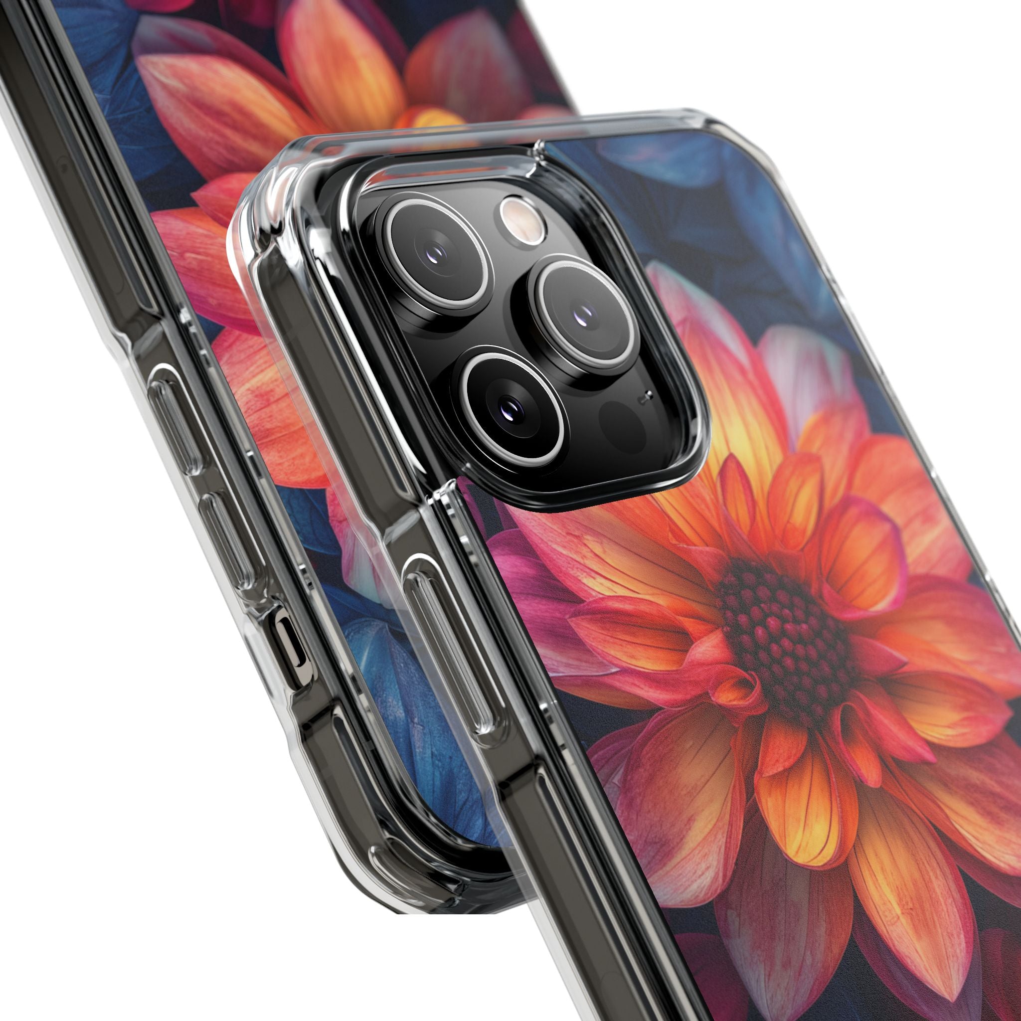 Fiery Bloom Harmony iPhone 14 - Clear Impact Phone Case