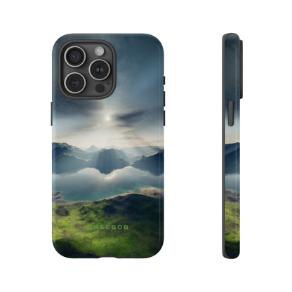 Landscape with Lake & Sun - Protective Phone Case