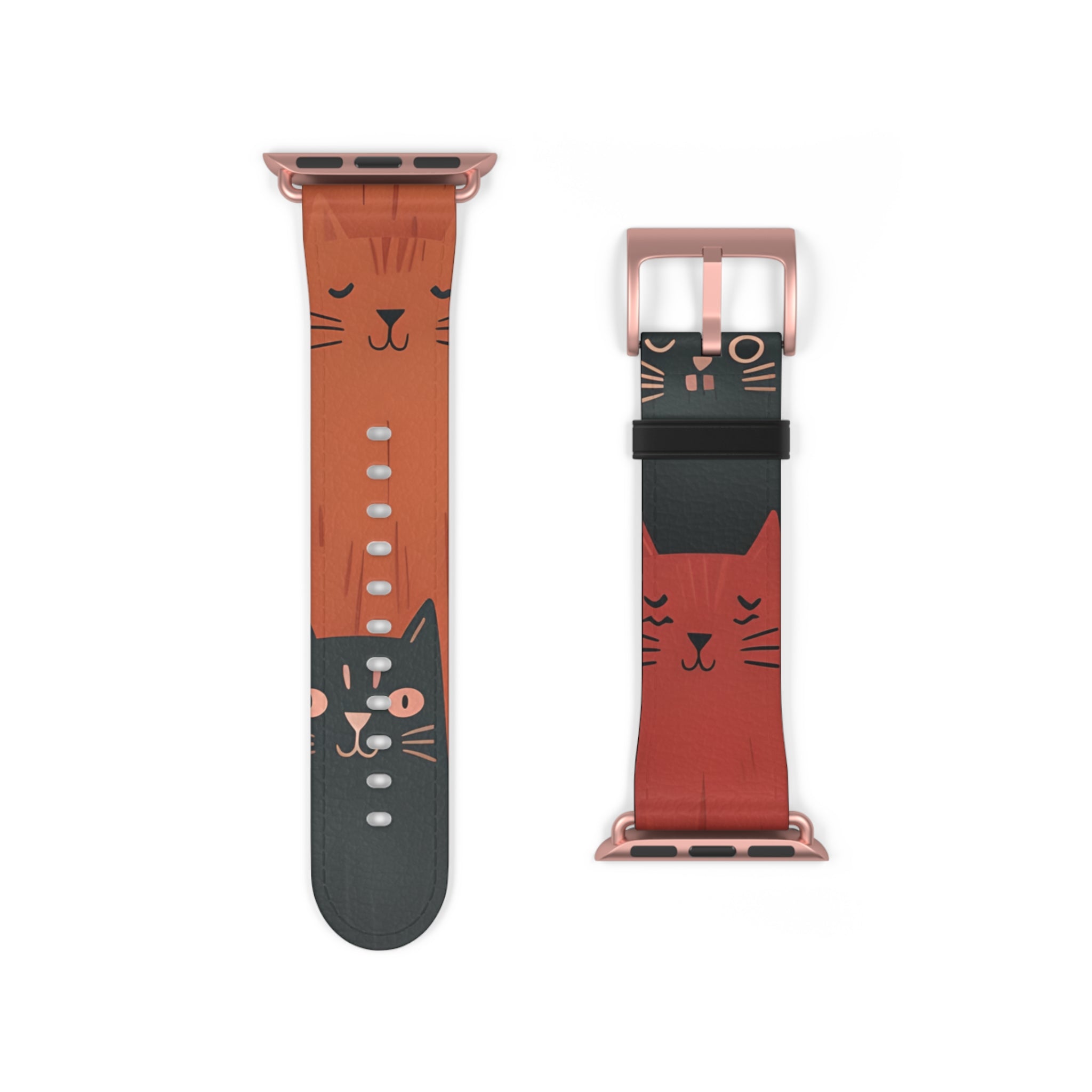 Cat Columns Orange - Watch Band