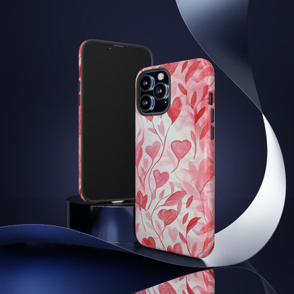 Cupid's Intertwined Hearts - Protective Phone Case