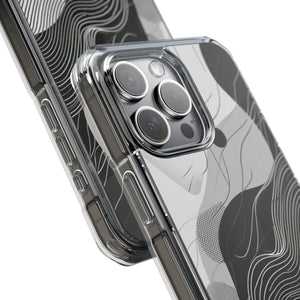 Monochrome Elegance - Phone Case for iPhone (Clear Impact - Magnetic)