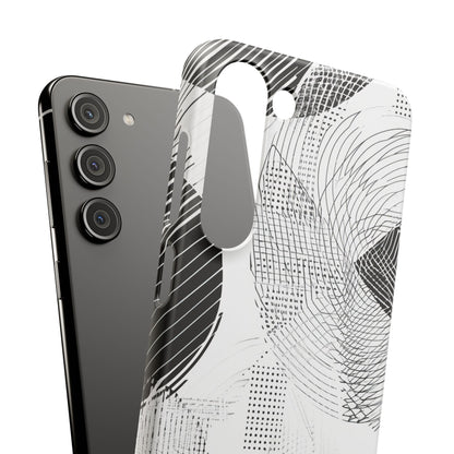 Geometric Monochrome Flow Samsung S23 - Slim Phone Case