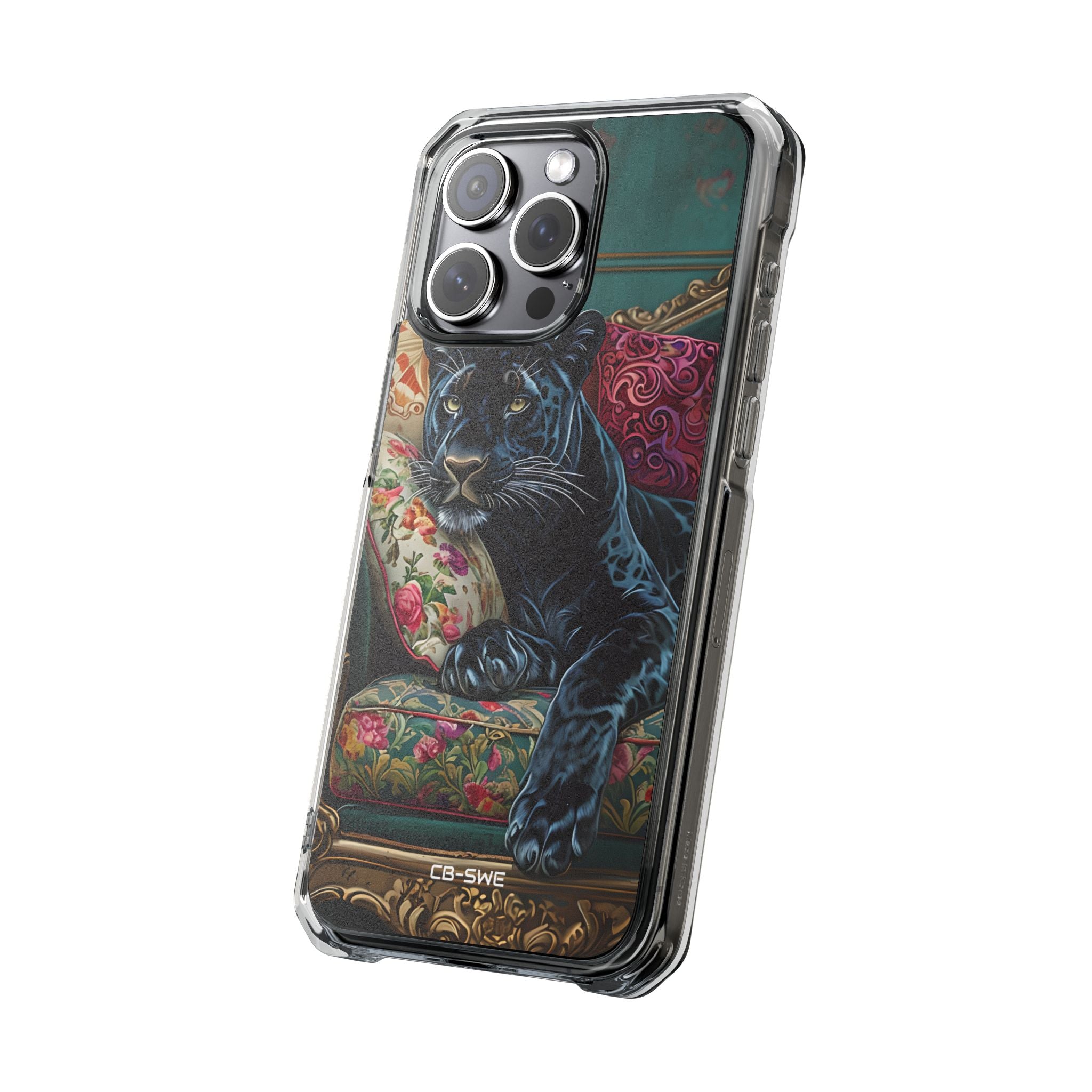 Panther on Vintage Chaise iPhone Case - Impact