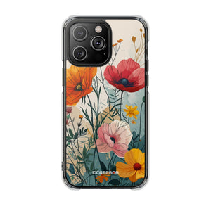 Blooming Whimsy – Handyhülle für iPhone (Clear Impact – Magnetisch) 