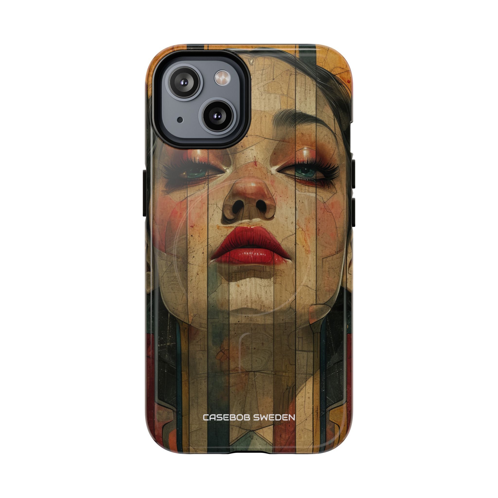 Bold Art Deco Portrait - Tough + MagSafe® iPhone 14 Phone Case