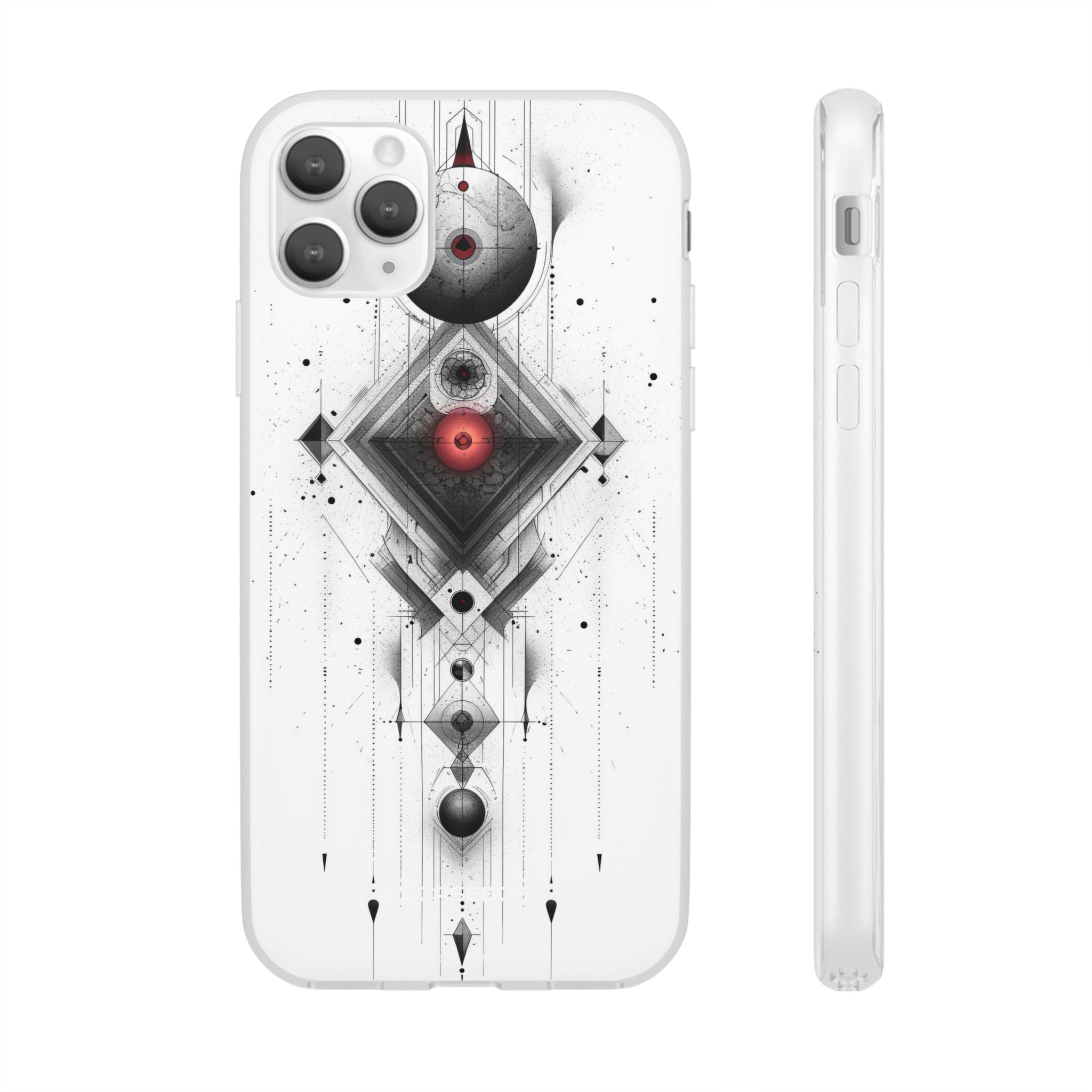 Red Geometry Harmony | Flexible Phone Case for iPhone