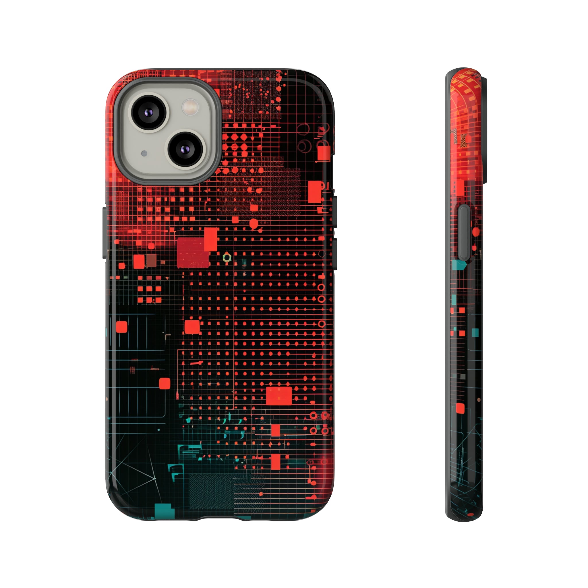 Secure Spectrum: Digital Gradient - Protective Phone Case