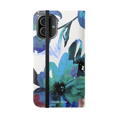 Blue Bloom - iPhone 16 Plus Case - Wallet