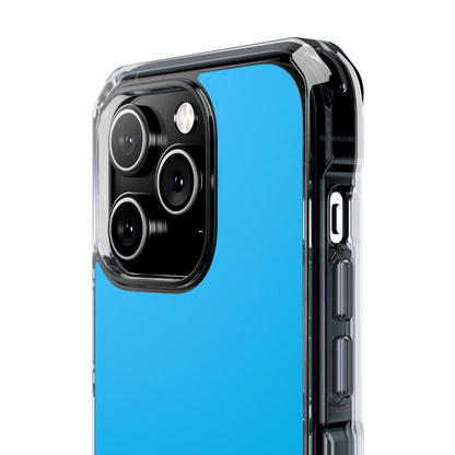 Deep Sky Blue - Clear Impact Case for iPhone