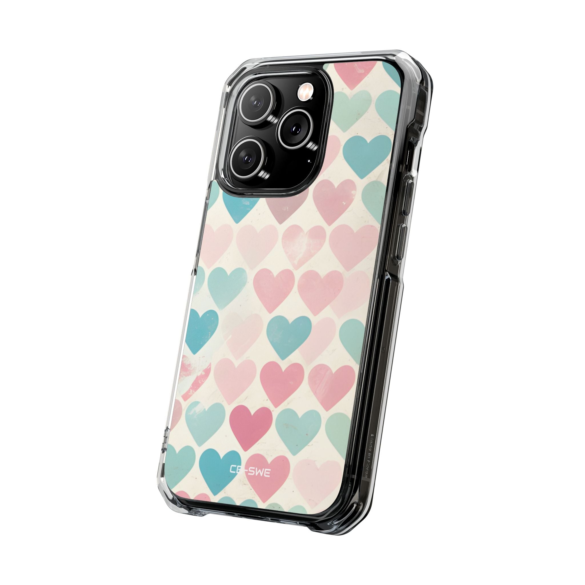 Retro Hearts Symmetry iPhone Case - Impact