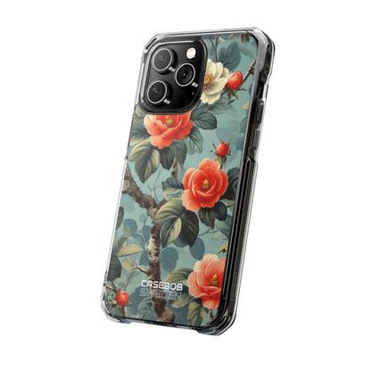 Coral Blossom Tapestry iPhone 14 - Impact Clear+