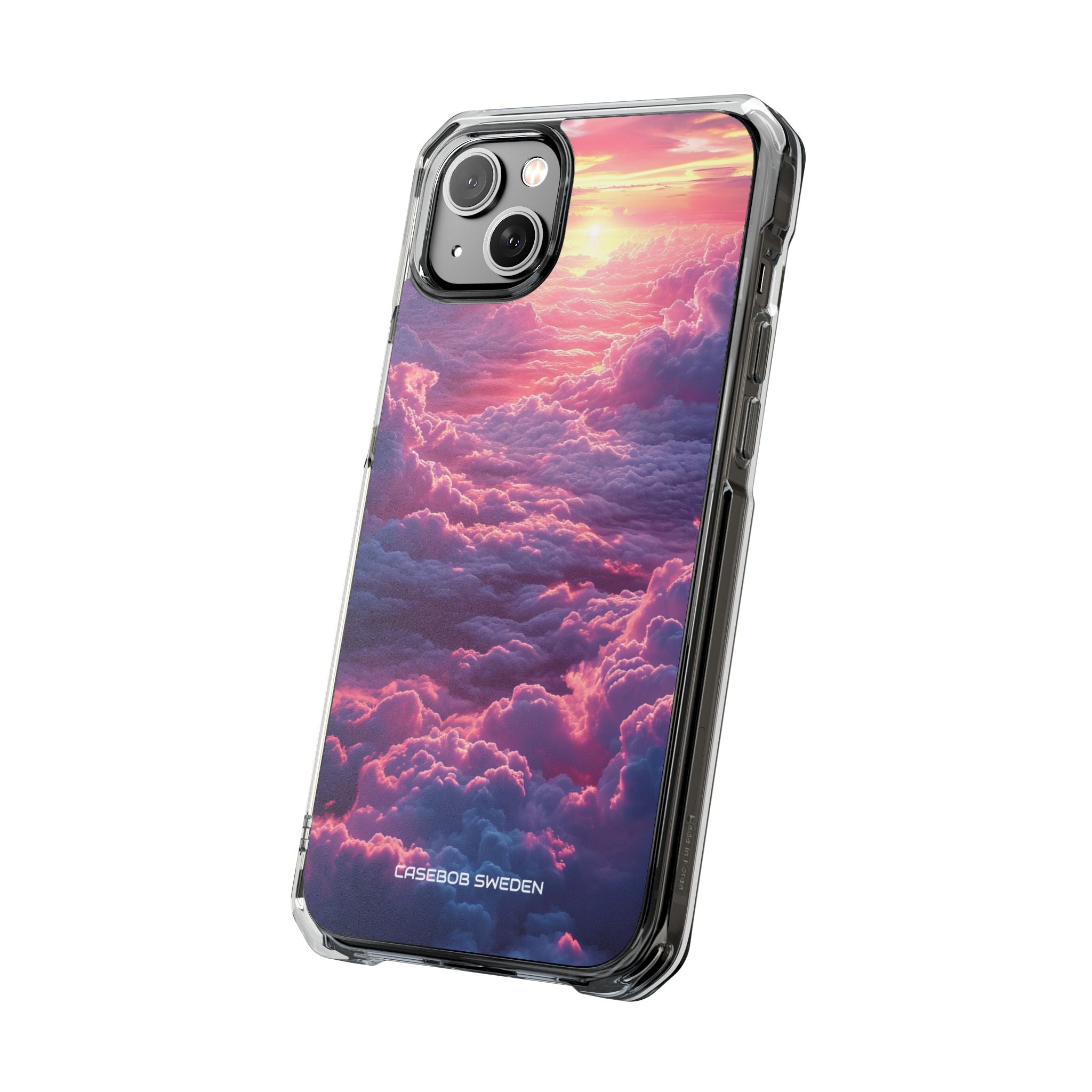 Pink Purple Clouds - Clear Impact iPhone 14 Phone Case