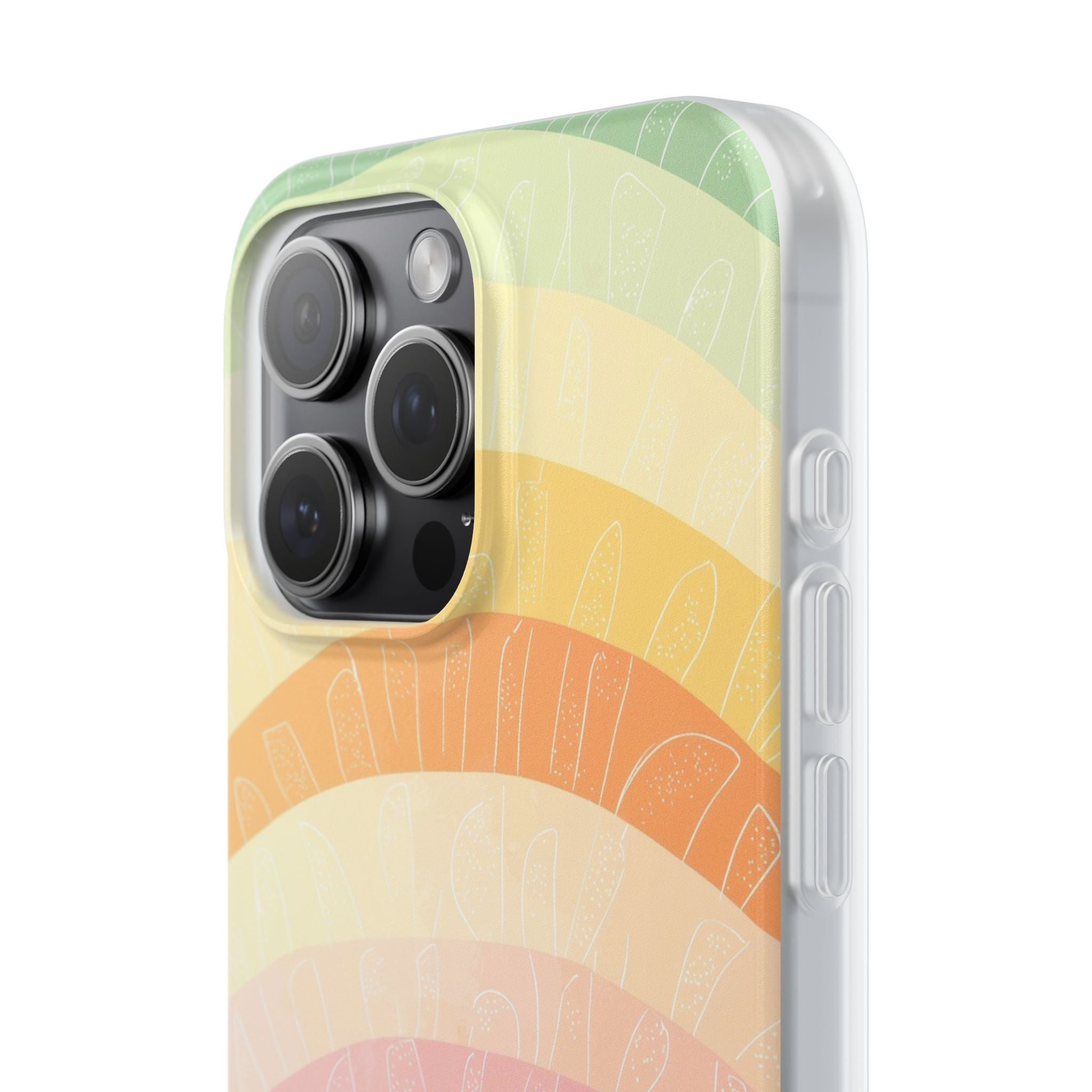 Pastel Rainbow Bands iPhone 15 Pro Max Case - Soft