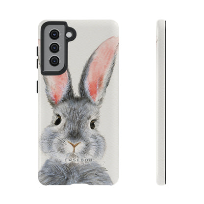 Watercolor of Fluffy Rabbit - Protective Phone Case