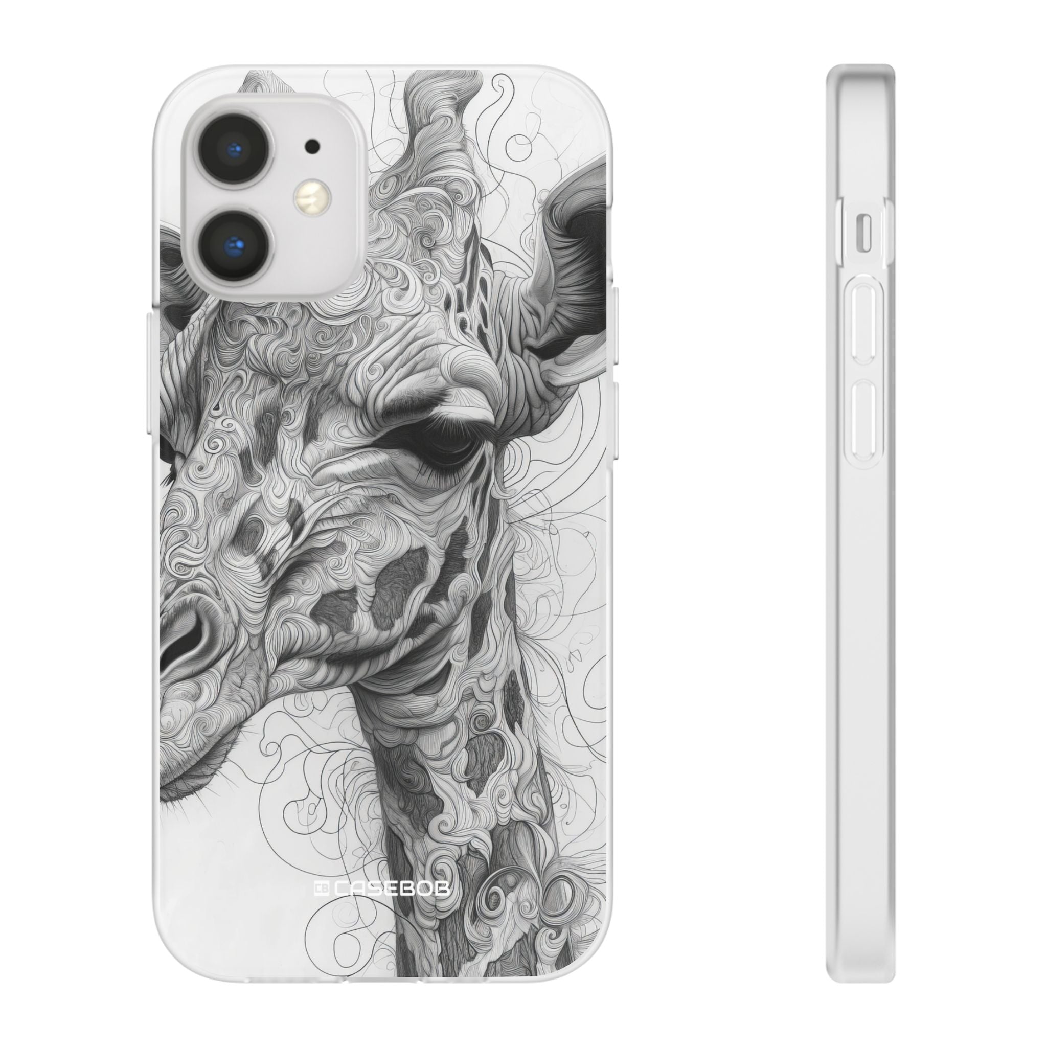 Monochrome Giraffe | Flexible Phone Case for iPhone