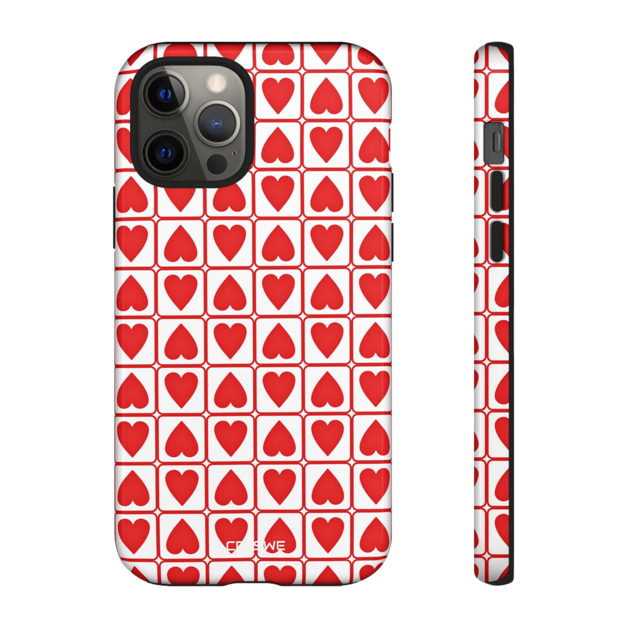 Hearts In Squares - iPhone Case